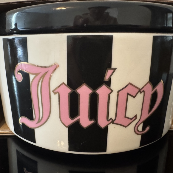 Juicy Couture Black and Pink Ceramic Trinket Jar - Picture 5 of 5
